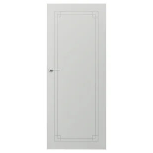 Porta Drzwi wewnętrzne bezprzylgowe pokojowe pełne Art Deco 7 90 prawe szare - Drzwi wewnętrzne - miniaturka - grafika 1