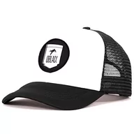 Czapki męskie - Oblack Męskie czapki z daszkiem Classic Black czarna czapka Trucker Cap Czarny Regulowana z siatką - Czapka z daszkiem Kobieta - miniaturka - grafika 1