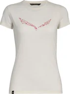 Koszulki i topy damskie - Salewa Koszulka damska Solid Dry W s/s Tee. white r. XS - miniaturka - grafika 1