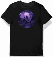 Koszulki męskie - Koszulka męska czarna z motywem nawiedzonego domu (44) L - miniaturka - grafika 1