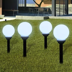 vidaXL Ogrodowe lampy solarne LED 15cm, 4szt z uziemieniem Spike - Lampy ogrodowe - miniaturka - grafika 1
