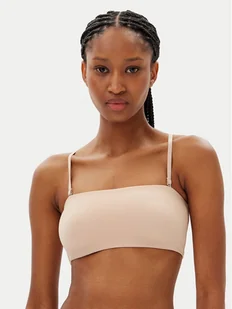 Hunkemöller Biustonosz top Smooth 206768 Beżowy - Koszulki sportowe damskie - miniaturka - grafika 1