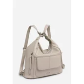 Torebki damskie - Beżowa Torebka Damska 2w1 Plecak Shopper LUIGISANTO - miniaturka - grafika 1