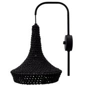 Lampy ścienne - Ścienna lampa bawełniana Mahaka 4031 Shilo włącznik czarny - miniaturka - grafika 1