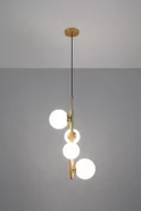 Lampy sufitowe - Candellux Cordel lampa wisząca biały mosiądz 3401559 - miniaturka - grafika 1