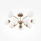 Lampy sufitowe - Kulista lampa wisząca Erich MOD221PL-10G molekuły mosiądz - miniaturka - grafika 1
