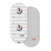 Prześcieradła dla dzieci - Albero Mio Prześcieradło Do Gondoli 2-Pak Cp3 Księżycowy Jeżyk - miniaturka - grafika 1