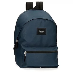 Pepe Jeans Aris Plecak na laptopa + piórnik szkolny, różne kolory 31x44x15 cm Poliester 23,87L Poliester, Granatowy, 31 x 44 x 17.5 cm, plecak - Torby na laptopy - miniaturka - grafika 1