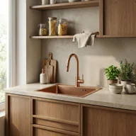 Zlewozmywaki - Rea Zlewozmywak stalowy Leo 50 Miedź szczotkowana - miniaturka - grafika 1