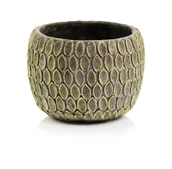 Donice - Osłonka stare złoto doniczka mosiądz 12x10 cm - miniaturka - grafika 1