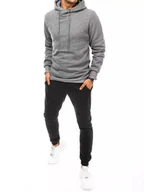Dresy męskie - Dres męski szaro-czarny Dstreet AX0669-XL - miniaturka - grafika 1