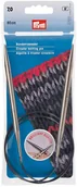 Pasmanteria - PRYM PRYM Circular Knitting Needles Brass 80cm / 7mm Silver - miniaturka - grafika 1
