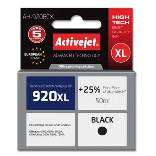 1x Tusz ActiveJet Do HP 920XL 50ml Black - Tusze zamienniki - miniaturka - grafika 1