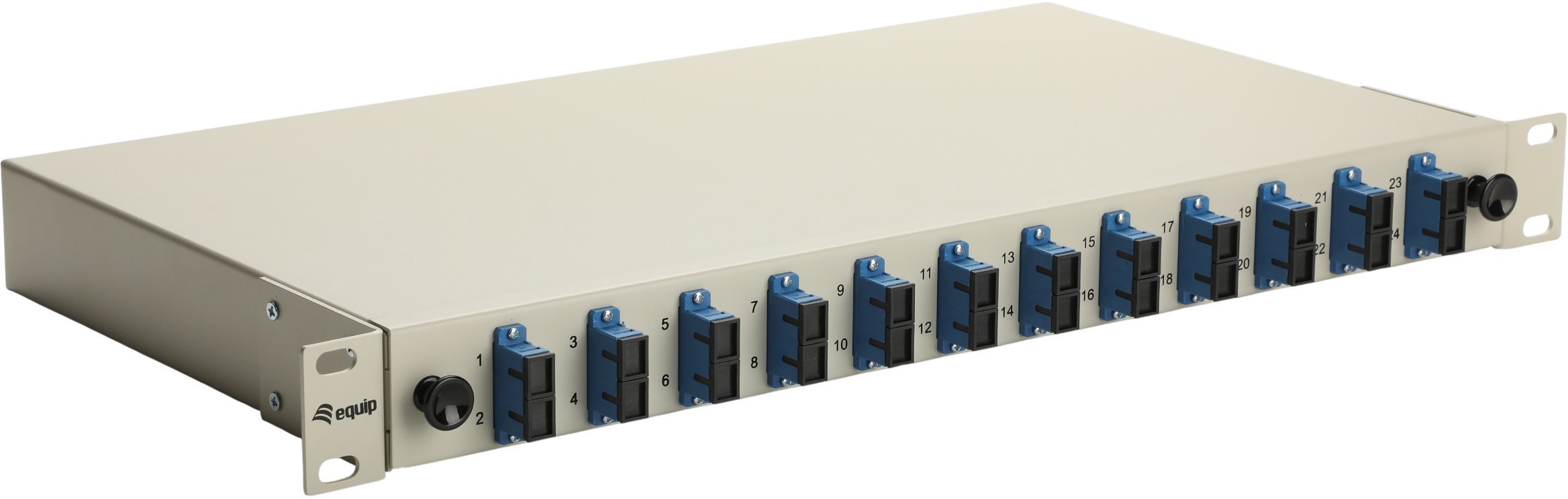 Equip Panel światłowodowy 12-Port SC-Duplex OS2 1U kompletny szary 337301