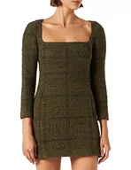 Sukienki - Pinko Damska sukienka Annapurna Quadr Boucle, luźna sukienka, Sd1_Green/Black, 38, Sd1_zielony/czarny, 38 - miniaturka - grafika 1