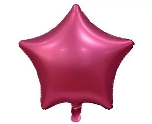 GoDAN Balon foliowy 18" Gwiazda ciemno różowa, matowa BFOL/4218-5 - Balony i akcesoria - miniaturka - grafika 1