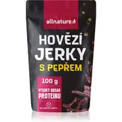 Inne przekąski suche - Allnature Suszona wołowina Pepper suszone mięso wołowina 100 g - miniaturka - grafika 1