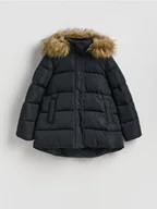 Kurtki damskie - Reserved - Pikowana kurtka - czarny - miniaturka - grafika 1