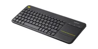 Klawiatury - Logitech K400 Plus Tv klawiatura RF Wireless AZERTY Belgijski Czarny 920-007131 920-007131 - miniaturka - grafika 1