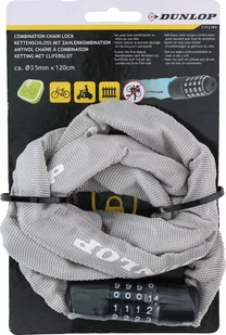 Zapięcie rowerowe łańcuch szyfr DUNLOP 120cm - Zabezpieczenia do roweru - miniaturka - grafika 2
