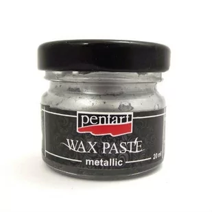 Pasta woskowa metaliczna 20 ml - srebrna - Decoupage - miniaturka - grafika 1
