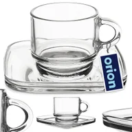 Filiżanki - Filiżanka ze spodkiem szklana 75 ml 6 szt. - miniaturka - grafika 1