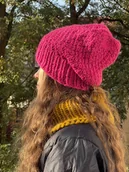 Czapki damskie - Zimowa czapka z wełny owczej i alpaki Purga malinowy róż - miniaturka - grafika 1