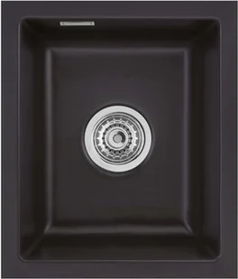 Zlewozmywak ceramiczny SYSTEMCERAM Mera 32 U Nigra Korek automatyczny 5361 02 - Zlewozmywaki - miniaturka - grafika 1