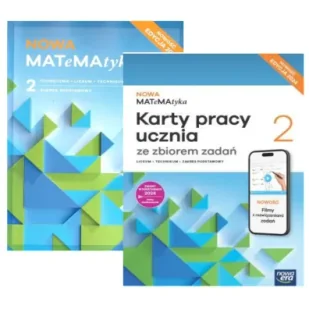 Pakiet Nowa Matematyka 2. Podręcznik i Karty pracy ucznia ze zbiorem zadań SMART. Zakres podstawowy. Edycja 2024 - Podręczniki do technikum - miniaturka - grafika 1