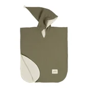Szlafroki dla dzieci - Muślinowe poncho dziecięce w kolorze khaki rozmiar M – Malomi Kids - miniaturka - grafika 1