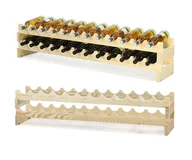 Stojaki na wino - Stojak na wina Regał na wino drewniany modułowy RW10 12x02 Naturalny Surowy Drewno sosnowe ilość butelek 12 RW10_12X02_NNK1 / Wamar-Sosenka - miniaturka - grafika 1