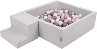 Suche baseny - KiddyMoon KiddyMoon Piankowy plac zabaw PPZP-KW30D-122 z piłeczkami jasnoszary: biały-szary-pudrowy róż basen 200/schodek Zabawka plac zabaw - miniaturka - grafika 1