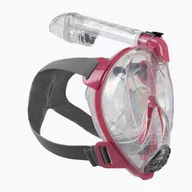 Maski do nurkowania - Maska pełnotwarzowa do snorkelingu Cressi Baron Full Face clear/pink - miniaturka - grafika 1