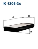 Filtry kabinowe - Filtr kabinowy FILTRON K1208-2X CU25212 - miniaturka - grafika 1