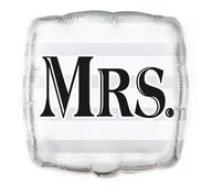 Balony i akcesoria - Unique Balon foliowy "MRS.", UNIQUE, 18" SQR U53978 - miniaturka - grafika 1