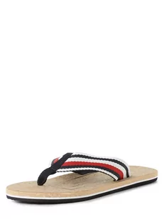 Tommy Hilfiger - Męskie japonki, niebieski|wielokolorowy - Spodnie męskie - miniaturka - grafika 1