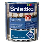 Farby olejne i specjalne - Śnieżka Emalia na rdzę niebieski R12 Efekt Młotkowy 0,65 l - miniaturka - grafika 1
