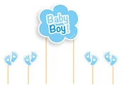 Dekoracje sali - Folat 5-częściowy zestaw Cake Topper * Baby Boy. * na urodziny i Pinkel impreza//urodziny dziecka Impreza Dekoracja Cupcake Muffin do ciasta 63658 - miniaturka - grafika 1