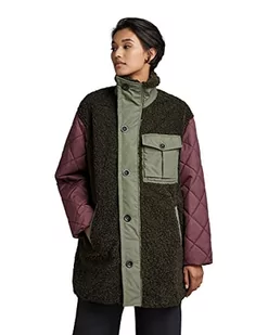 G-STAR RAW Damska kurtka Teddy Mix, Szary (asfalt C454-995), S - Kurtki damskie - miniaturka - grafika 1