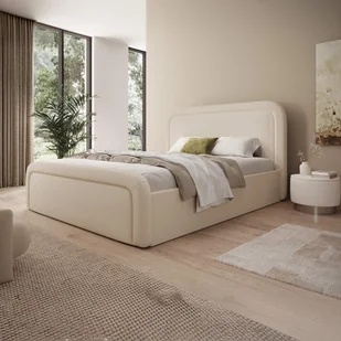 Łóżko tapicerowane z pojemnikiem SFG0154 180x200 Boucle Beż #3 - Łóżka - miniaturka - grafika 1