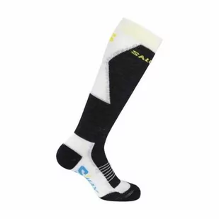 Skarpety Salomon S/Max JR White / Deep Black - Skarpetki i podkolanówki sportowe - miniaturka - grafika 1