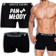 Majtki damskie - Bokserki Black Na Prezent Kawalerski PAN MŁODY XXL - miniaturka - grafika 1