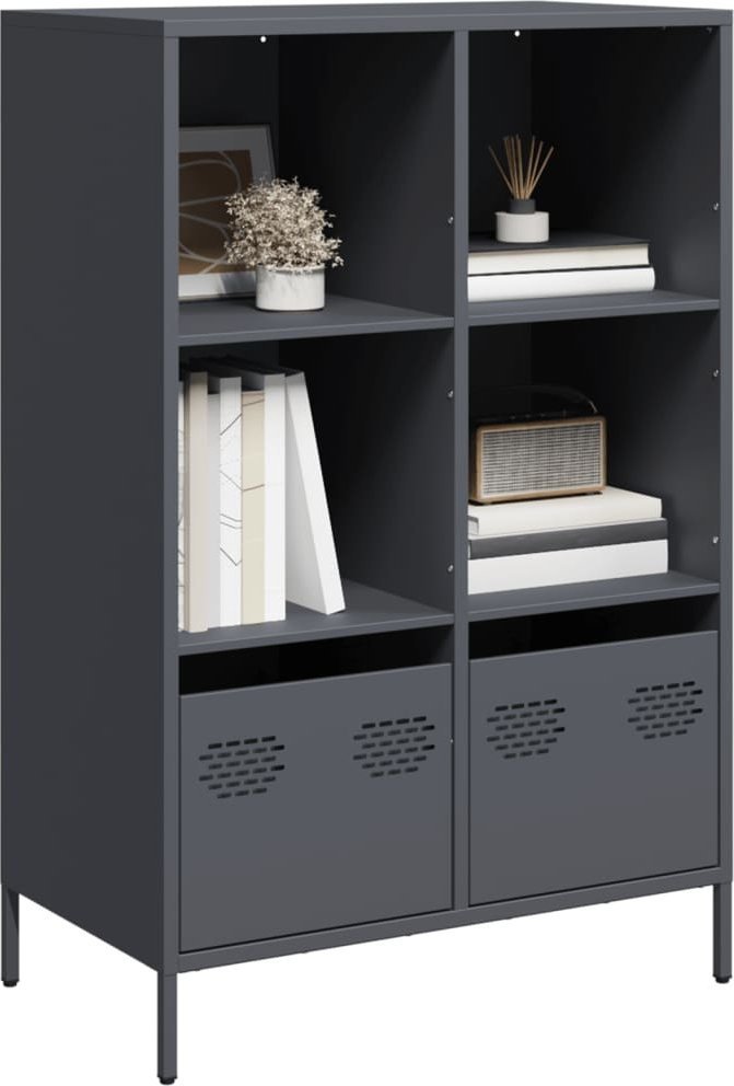 vidaXL vidaXL Szafka, antracytowa, 68x39x103,5 cm, stal