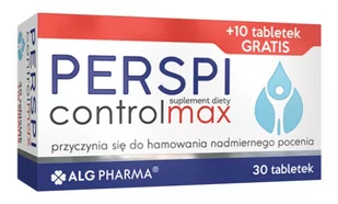 ALG Pharma Perspi Control Max, 30 tabletek + 10 tabletek gratis, ALG PHARMA 3562361 - Problemy skórne - miniaturka - grafika 1