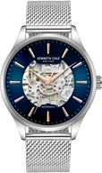 Zegarki męskie - Zegarek męski KENNETH COLE KCWGL2216905 niebieski klasyczny skeleton - miniaturka - grafika 1