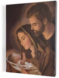 Święta Rodzina, obraz religijny na płótnie - Ikony i obrazy sakralne - miniaturka - grafika 1