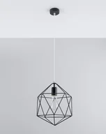 Lampy sufitowe - Sollux Lighting Druciana LAMPA wisząca SL.291 industrialna OPRAWA zwis druciak metalowy czarny - miniaturka - grafika 1