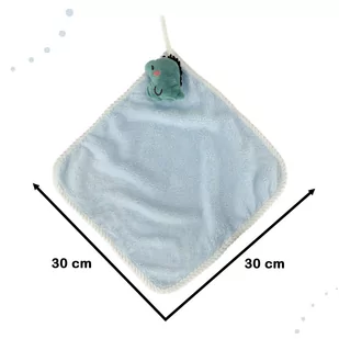 Ręcznik ręczniczek do rąk dla dzieci do przedszkola 30x30cm niebieski dinozaur - Okrycia kąpielowe dla dzieci - miniaturka - grafika 3