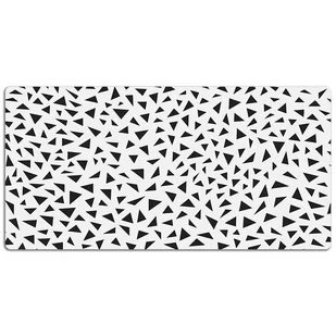 Ochronna mata na biurko Czarne trójkąty 120x60 cm, Dywanomat - Podkładki na biurko - miniaturka - grafika 1