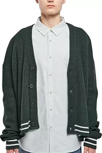 Urban Classics Męska bluza sportowa Boxy Cardigan Sweater, Bottlegreen, S, zielony butelkowy, S - Bluzy męskie - miniaturka - grafika 1